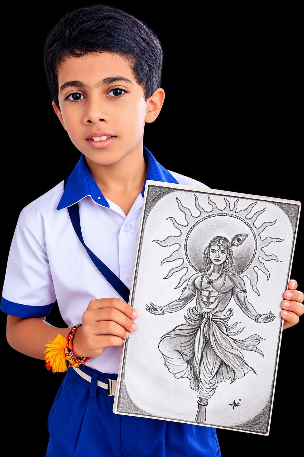 ಎಳೆಯ ಕೈಗಳಿಂದ ಕೃಷ್ಣನ ಚಿತ್ರಗಳು