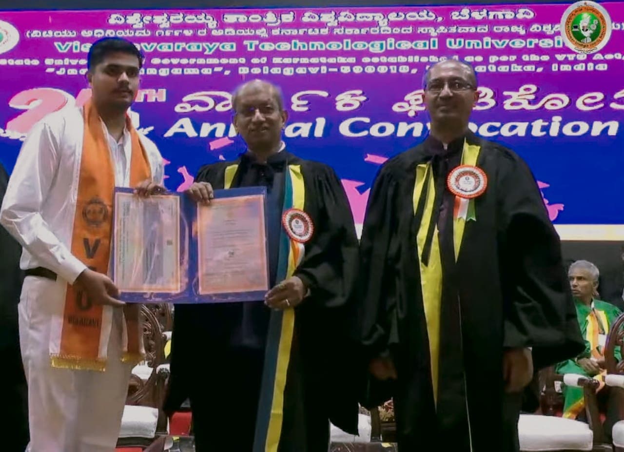 Adithya K – VTU 10th Rank Holder in Electronics & Telecommunication Engineering