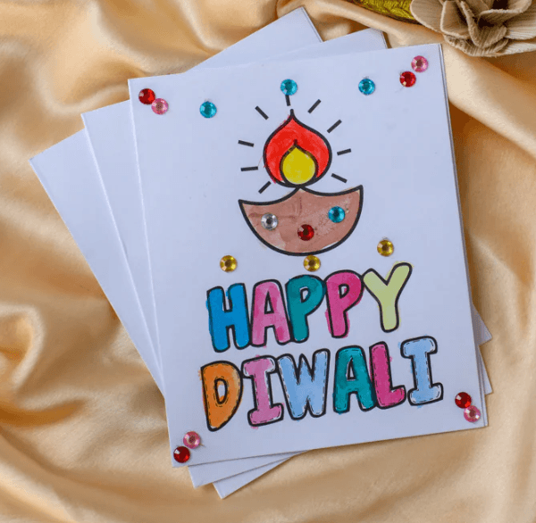 ಪುಟ್ಟ ಮಕ್ಕಳಿಂದ ದೀಪಾವಳಿ ಶುಭಾಶಯ ಕಾರ್ಡ್